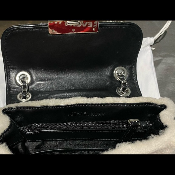 Michael Kors Sloan Small Shearling Shoulder Bag - Picture 6 of 6